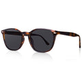 DrRelax Retro Sunglasses Womens Trendy Round Polarized Shades Sun Glasses - color: Tortoise Frame Grey Lens