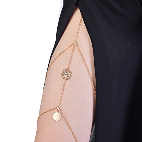 Tornito 6-8Pcs Sexy Belly Waist Chain Bikini Body Chain Summer Beach Body Jewelry Set for Women Gold Tone