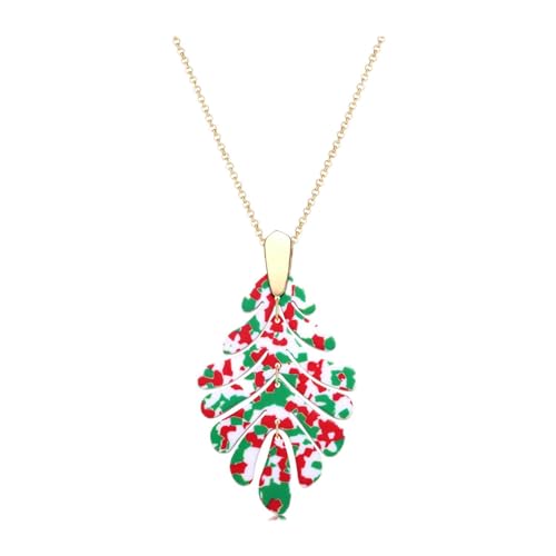 ARATLENCH Acrylic Pendant necklace Earrings – Long Statement Leaf Charm Necklace Tortoise Resin Palm Leaf Earrings Fashion Necklaces Earrings for Women - color: red green white leaf necklace