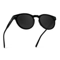 WearMe Pro Round Polarized Sunglasses for Women - Retro Classic UV400 Protection for Driving & Everyday Wear - color: Black Frame / Smoke Lens