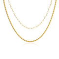 CHESKY Layered Necklaces for Women, 14K Gold Plated Chain Necklace Women Trendy Cuban Link Paperclip Chain Toggle Clasp Necklace Fashion Chunky Jewelry for Women - style: Paperclip/Rope-GD