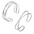 Silver Arm Cuff for Women Open Adjustable Armband Stackable Upper Arm Bracelet Bangle Minimalist Summer Beach Cuff Jewelry - color: Silver Arm Cuff CD