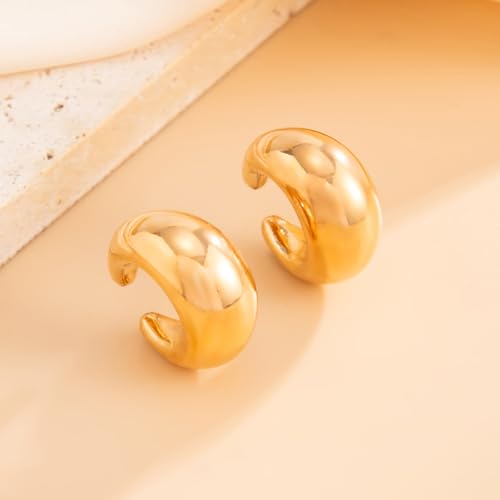 Ear Cuffs Non Piercing Earrings for Women Chunky Gold Ear Cuff Clip on Earrings Trendy Jewelry - style: style-B