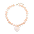 Elegance 11 designs Chunky Heart Necklace for Women, Colorful Acrylic Beaded Statement Puff Heart Necklace, Cute Boho Y2K Choker Necklace for Gift Jewelry - color: Pink Heart Pendant Necklace