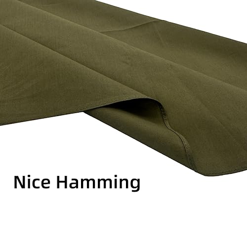 100% Cotton Bandana 27x27 Large Solid Head Scarf for Men Women Thick Opaque Reusable Wrapping Cloth Gift & Lunch - color: Olive Green Single