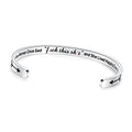TONY & SANDY Inspirational Bracelets for Women Teen Girls Personalized Gifts for Daughter Granddaughter Mom Sister Friends Stainless Steel Engraved Cuff Birthday Easter Christmas - style: A Wise Woman Once Said f**k This s**t and she Lived Happily Ever Af