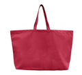 Large Canvas Tote Bag-Extra Big Shopping Beach Totes Bags Reusable Largest Grocery Plain Solid Bag 28"x8"x16" - color: Red