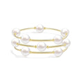 Elegance 11 designs 10mm Crystal White Pearl Blessing Bracelet - style: style-3pcs