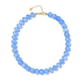 Chunky Beaded Statement Necklace for Women Trendy Colorful Boho Resin Bead Choker Necklaces Summer Handmade Jewelry Gifts Accessories - color: Blue - 1