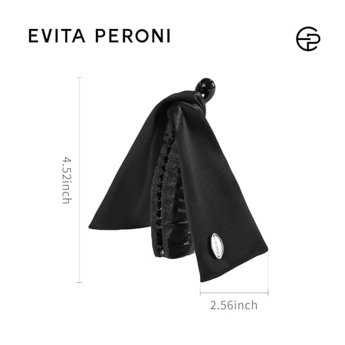 EVITA PERONI Banana Clip with Twistable Wings, Acetate Fabric Ponytail Holder No Damage Hair Clips for Thick Curly Hair Large Claw Clips Elegant Hair Accessories for Women, Brown - color: Brown