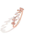 Dainty Rings Open Adjustable Ring Leaf Ring for Women Dainty Stackable Rings for Women - color: Rose