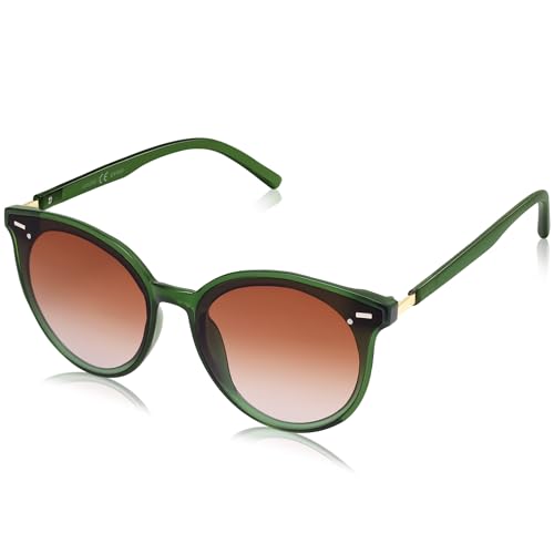 SOJOS Sunglasses Womens Trendy 2025 Classic Round Retro Vintage Shades Large Frame Sunnies SJ2067 - color: Transparent Green