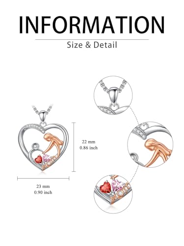 Mom Birthday Gift, Mom Necklace Birthstone Necklace, Anniversary Jewelry Valentine Mothers Day Christmas Birthday Gifts for Mom Women Her Wife Daughter - style: 07-10-Jul-Oct Birthstone