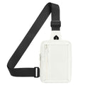 Mini Sling Bag for Men and Women, 7.5 Inch Small Anti Theft Crossbody Sling Backpack Nylon Chest Bag Fanny Pack for Travel Running Hiking (White) - color: White