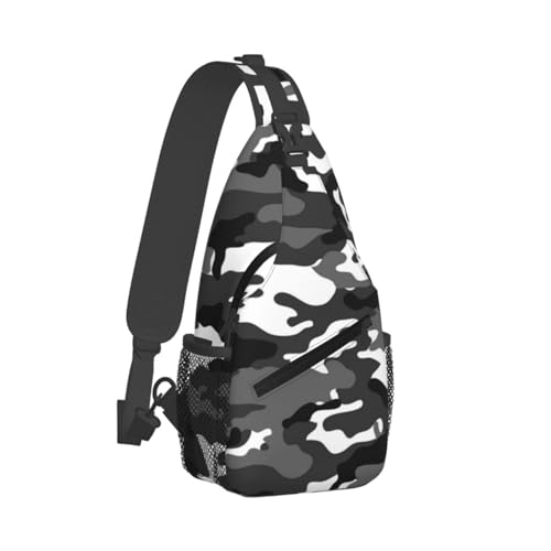 Sling Backpack For Men Hiking Daypack Crossbody Shoulder Bag Travel Chest Pack | Hiking - color: Grey Camouflage