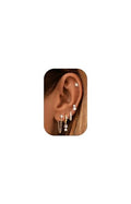 LOYALLOOK Hypoallergenic Flat Back Stud Hoop Earrings for Women, 14K Gold Plated Surgical Steel Earring Stacks Set for Sensitive Ears, Dainty Dangle Chain Silver Cartilage Earring Trendy Piercing Jewelry - color: Gold-pearl