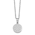 Pintadera Canaria Spain Traditional Ethnic Symbols Pendant Necklaces For Woman Jewelry - color: Silver Color 4