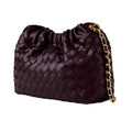 Joryin Woven Women's Crossbody Bag & Evening Purse, Trendy Dumpling Clutch & Hobo Cloud Shoulder Bag Trendy Dumpling Clutch - color: Woven Leather-dark Purpple
