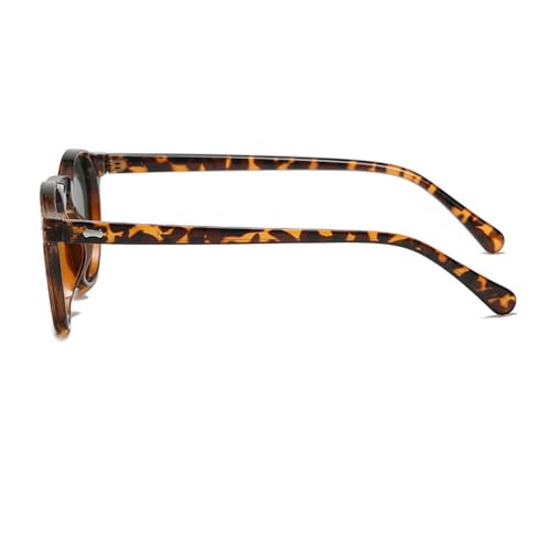 Ridering Kids Polarized Round Sunglasses,Cute Retro Sun Glasses for Toddler Girls Boys Party Beach Shades Age 3-9 - color: Black+tea Leopard
