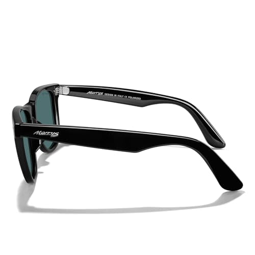 MERRY'S Classic Square Shape Polarized Sunglasses for Womens Mens Retro Designer UV400 Sun Glasses S6140 - color: Black Frame/Red Mirror Lens