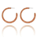 Boho Acrylic Hoop Earrings Bohemian Statement Colorful Acetate Lucite Tortoise Shell Resin Geometric Big Lightweight C Open Hoops Earrings for Women Prom Party Holiday Fashion Jewerly Gifts - color: Pink