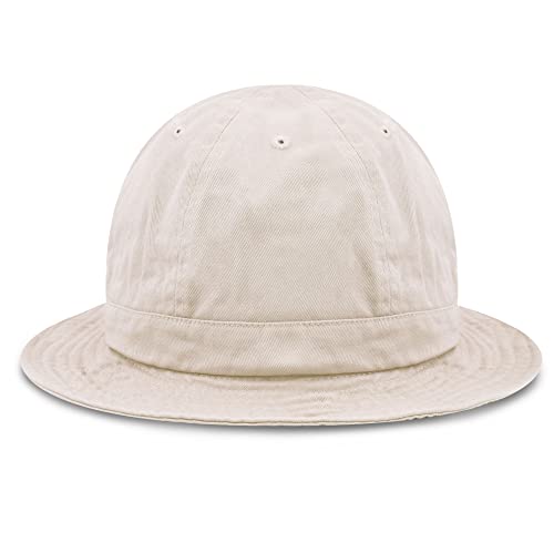The Hat Depot Bucket Sun Hat 100% Cotton Long Brim and Deeper & Round Top Tennis Packable Summer Fashion Outdoor Hat - color: 1. Tennis - Putty, size: Small-Medium