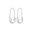 Aoedej Safety Pin Earrings for Women Men Stainless Steel Punk Paperclip Cartilage Hoop Earrings Industrial Tragus Helix Piercing Jewellery - color: Silver, size: 20mm