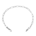 LoveBling 14k White Gold 3mm Paper Clip Link Bracelet