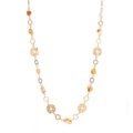Long Gold Necklaces for Women Dainty Natural Stone Beaded Gold Necklace Mothers Day Gifts Boho Gold Costume Jewelry for Women - color: Amber