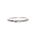 Made by Nami Nautical Rope Bracelet for Men Waterproof & Adjustable Wrap String Bracelets with Snap Hook Gift for Him - color: Dark Retro Silver