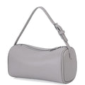 KouLi Buir PU Leather Crossbody Purse for Women Trendy Small Barrel Hobo Shoulder Handbag Lightweight Daily Purse - color: Grey