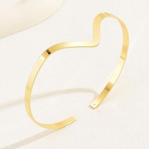 Frodete Upper Arm Cuff for Women Boho Minimalist Armlet Jewelry Outfit Accents Summer Beach Costume Party Dress Accessories Gift - color: C1:Gold Arm Cuff