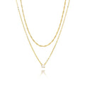 Gold Necklace Stack for Women, Layered Gold Necklaces Set,18K Gold Plated Simple Dainty Gold Chain Choker Necklaces Trendy Jewelry Gifts for Women - color: S01