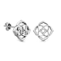 LeCalla 925 Sterling Silver Knot Stud Earrings Jewelry | Italian Design Love Knot Stud Earring | Celtic Knot Stud Earrings for Women - color: Silver Celtic_Knot