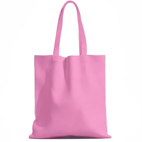 1 Pack Available Premium Canvas Reusable Tote Gift Bags,Made of Natural Canvas with Handle,Work,DIY,Shopping(Pink) - color: C4-pink 1 Pack