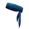 Sports Tie Headband Bandana Running Athletic Sweat Band Elastic Adjustable Sport Head Tie for Men Women Head Ties Ninja Tie Headbands Tennis Sweatbands Soccer Basketball Teams Running Head Band - color: Dark blue gradient