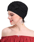 Chemo Headwear for Women Cancer Patients Lightweight Head Coverings for Hair Loss Seasonal - color: Black