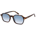 SOJOS Retro Square Polarized Sunglasses Womens Men Trendy 70s Thin Slim Shades Sunnies SJ2674 - color: Tortoise Frame Blue Grading Lens