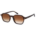 SOJOS Retro Square Polarized Sunglasses Womens Men Trendy 70s Thin Slim Shades Sunnies SJ2674 - color: Tortoise Frame Brown Grading Lens