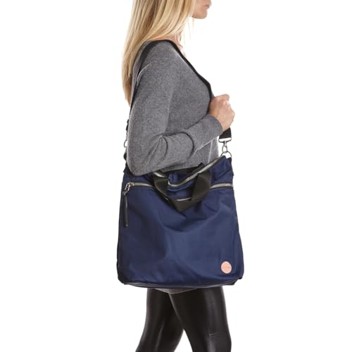 shortyLOVE Wonder Crossbody Messenger Bag - Womens Stylish Nylon Travel Handbag with 55" Adjustable Removable Strap - color: Navy