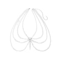 Multilayer Imitation Pearl Waist Chain for Women Trendy Waistband White Pearl Body Chain Long Tassel Pendant Waist Chain Wedding Bridal Dress Belt Fashion Trend Metal Chain Body Chain Jewelry - color: White