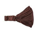 Motique Accessories Wide Cotton Head Band Solid Boho Yoga Style Soft Hairband for Women (Dark Brown) - color: Dark Brown