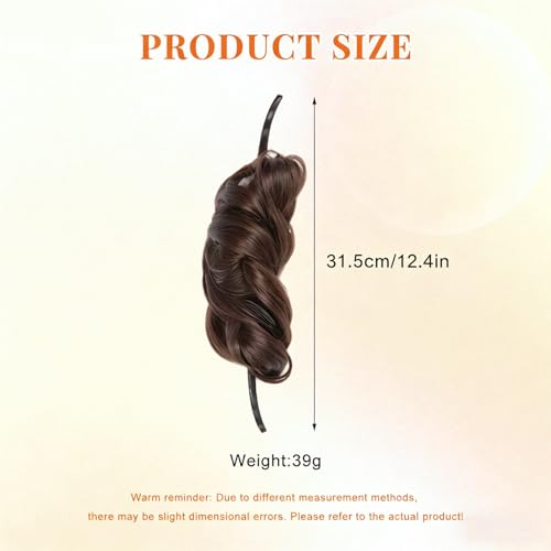 erioctry Hair Bun Maker Donut Shaped Hair Tool for Chignon Updo Lazy Hair Styling Accessory Dark Brown