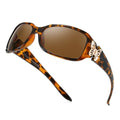 TJUTR Polarized Sunglasses for Women with Wrap Around Butterfly Design, Trendy Jackie-O Style for UV400 Protection - color: B3 Tortoise/Brown