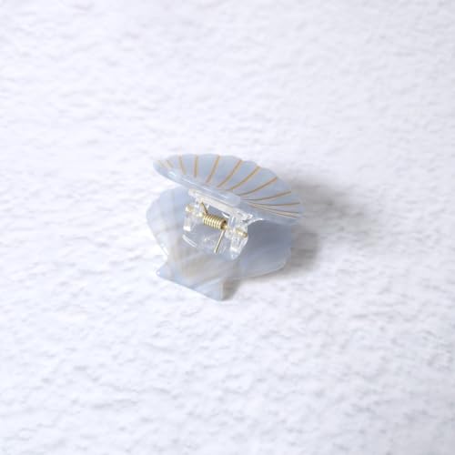 Shell Claw Clip,Acetate Hair Clips,Small Hair Clips for Women,Blue - color: Blue