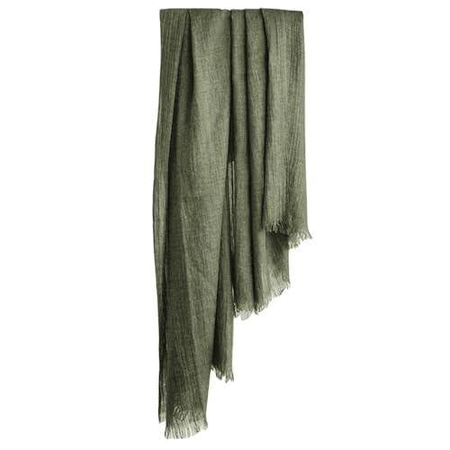 Harewom Lightweight Gauze Linen Feeling Shawl Wraps for Women Beach Summer Scarf for Evening Wedding Dresses - color: Shawl Wraps - Army Green