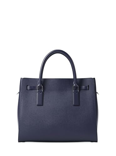 Michael Kors Women's Hamilton Satchel - color: Silver-tone Hardware/Urbino Leather/Dress Blues