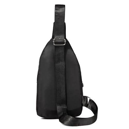 Xsecnua Crossbody Sling Bag Small Sling Backpack, Cross Body Bag Chest Bag for Women Men Travel Hiking Daypack - color: A-black