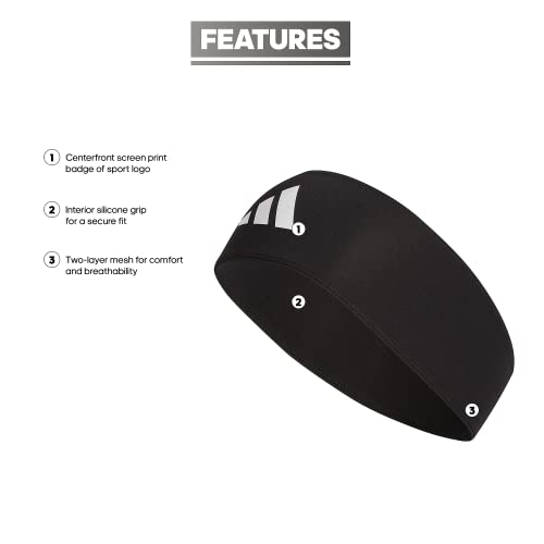 adidas Alphaskin Tie Headband - color: Wide/Black/White