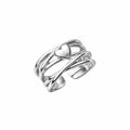Silver Stacking Thumb Rings for Women, Finger Kont Heart Irregular Knuckle Ring Silver layered Modern Dainty Rings Jewelry Gifts for Women